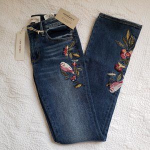 NWT Sundance DRIFWOOD Kelly Winter Bird BootCut Jeans.